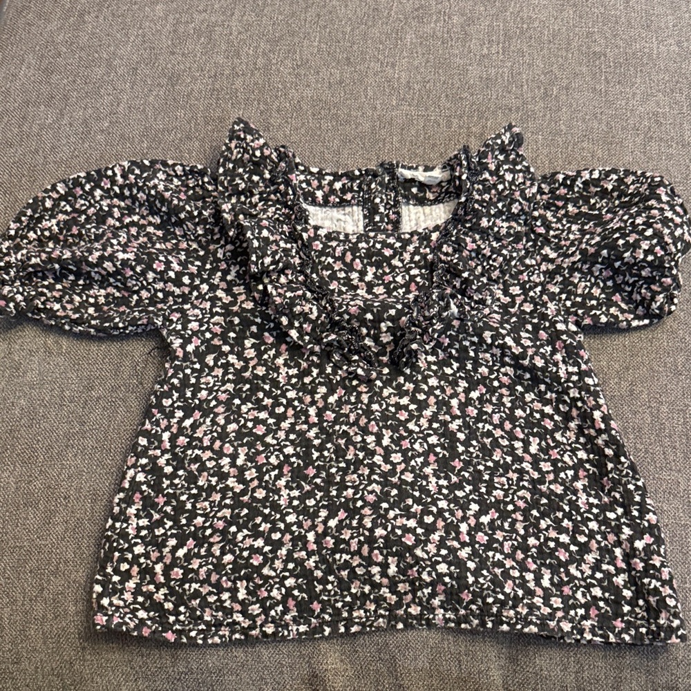 Jessica Simpson Black Floral Top
